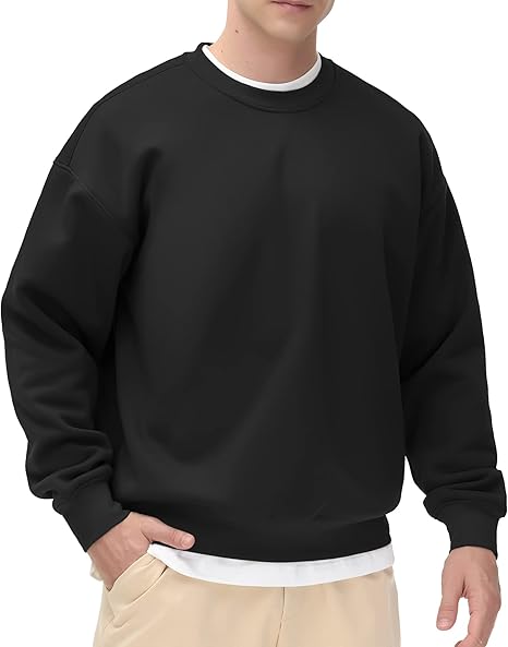 Crewneck Sweatshirt Thick Loose fit Soft Basic Pullover Sweatshirt